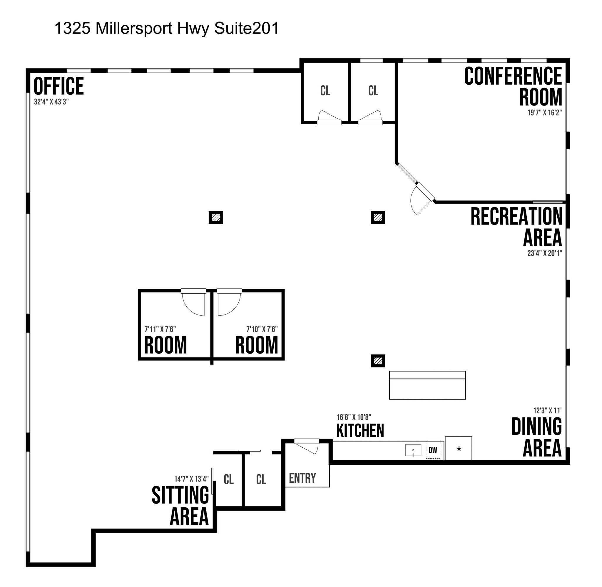 1321-1325 Millersport Hwy, Amherst, NY for lease Floor Plan- Image 1 of 6