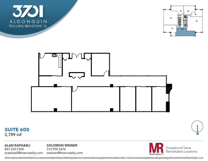 3701 Algonquin Rd, Rolling Meadows, IL for lease Floor Plan- Image 1 of 7