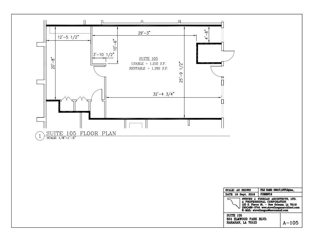 824 Elmwood Park Blvd, New Orleans, LA for lease Floor Plan- Image 1 of 1