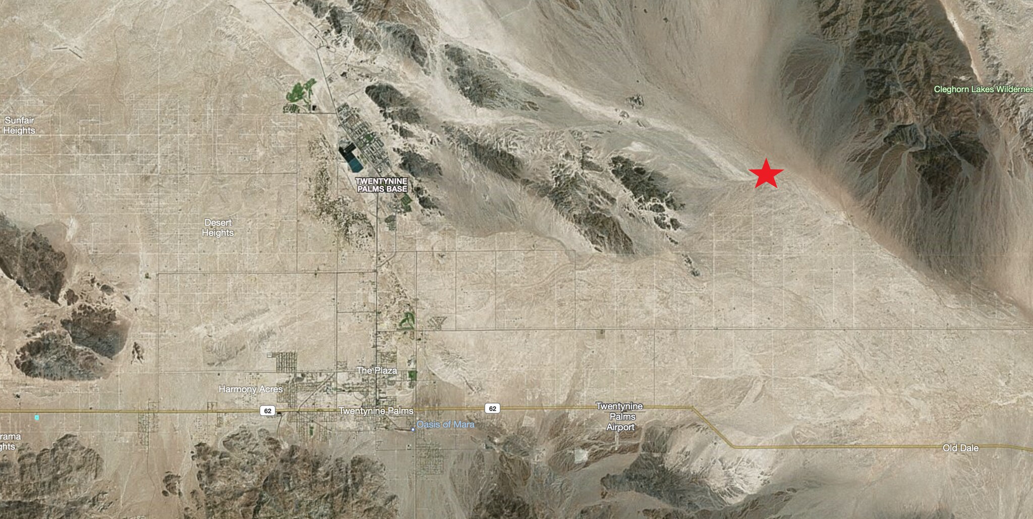 Pole Line Rd, Twentynine Palms, CA for sale Aerial- Image 1 of 1