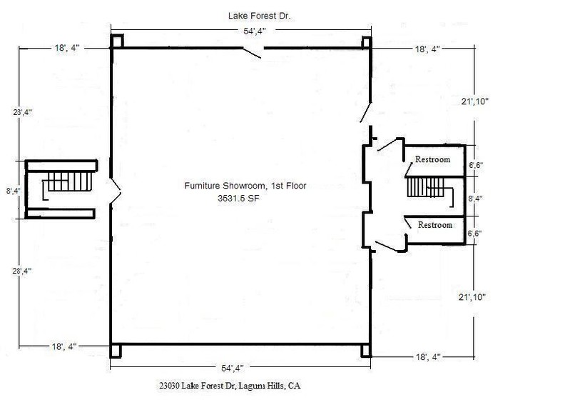 23030 Lake Forest Dr, Laguna Hills, CA for sale - Floor Plan - Image 1 of 1