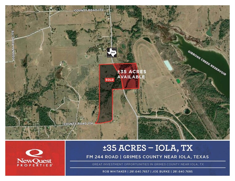 FM 244 Rd & County Road 174, Iola, TX for sale - Building Photo - Image 1 of 1