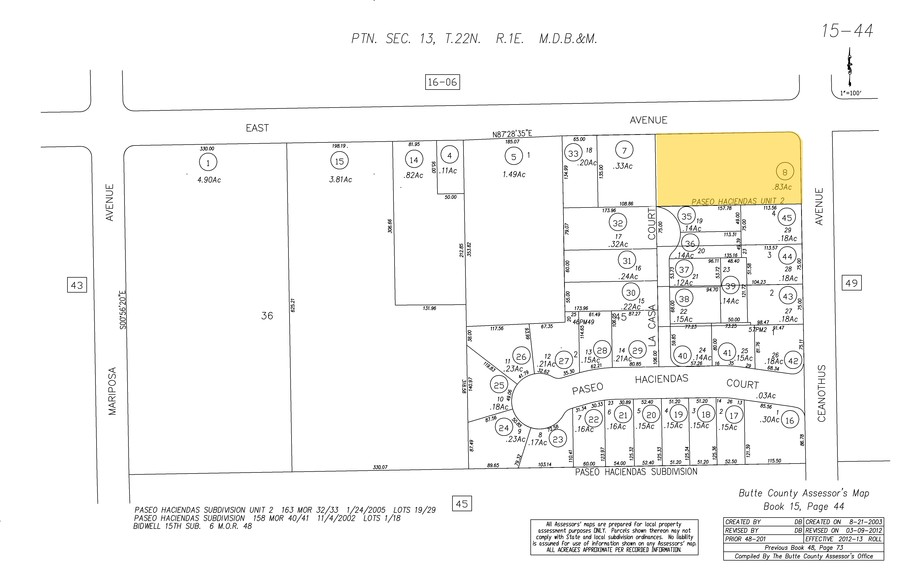 1389 East Ave, Chico, CA for sale - Plat Map - Image 2 of 7