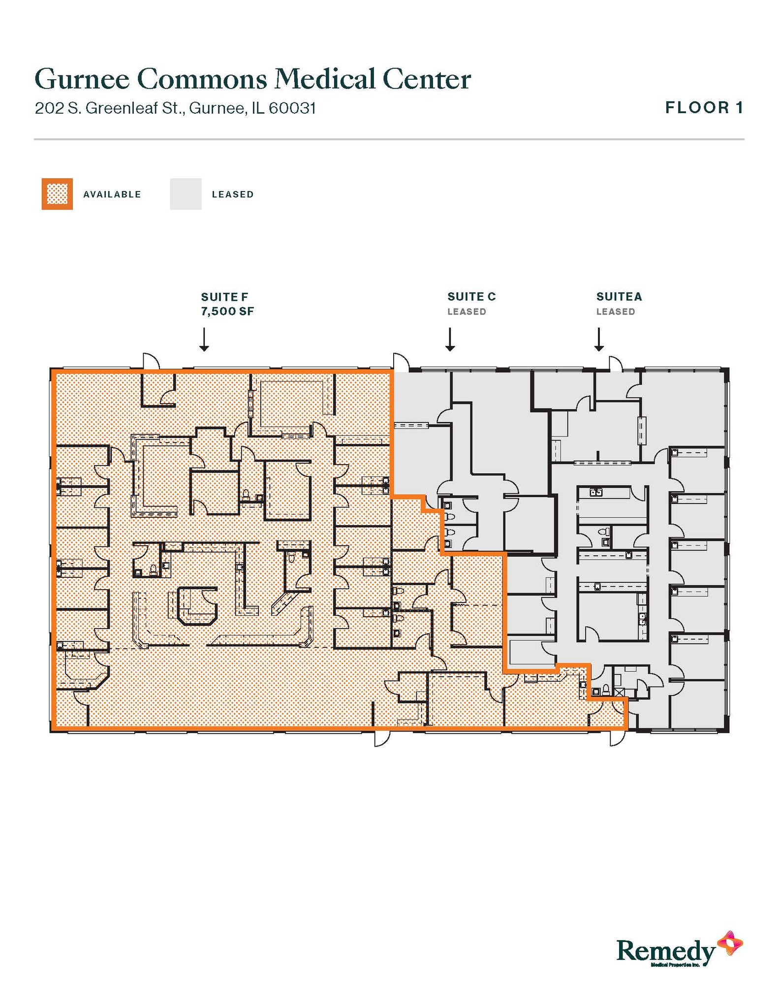 3 S Greenleaf Ave, Gurnee, IL for lease Floor Plan- Image 1 of 1