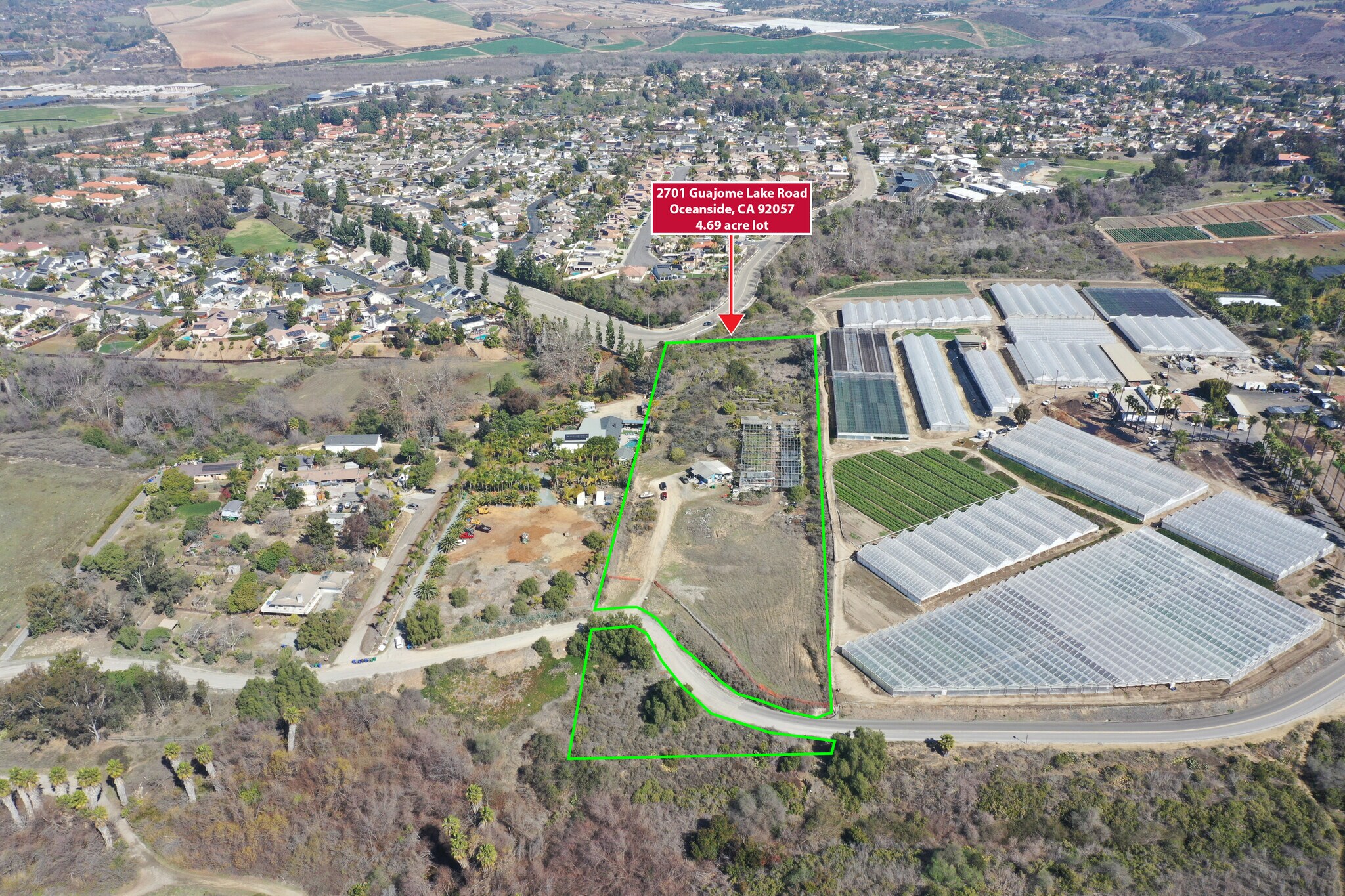 2701 Guajome Lake Rd, Oceanside, CA for sale Aerial- Image 1 of 9
