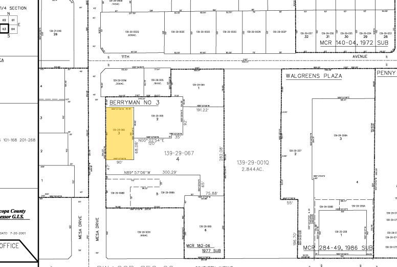 1119 S Mesa Dr, Mesa, AZ for sale - Plat Map - Image 2 of 2