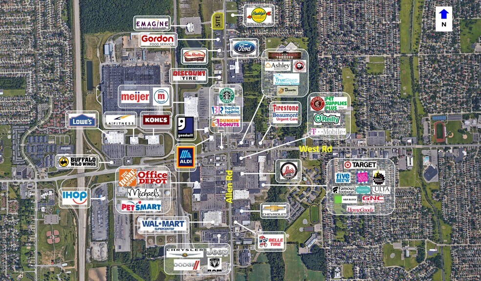 21500 Allen Rd, Woodhaven, MI for lease - Site Plan - Image 2 of 3