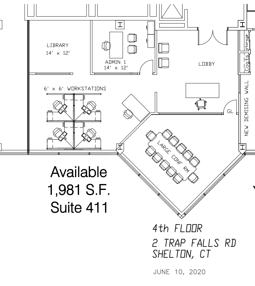 2 Trap Falls Rd, Shelton, CT for lease Floor Plan- Image 1 of 1