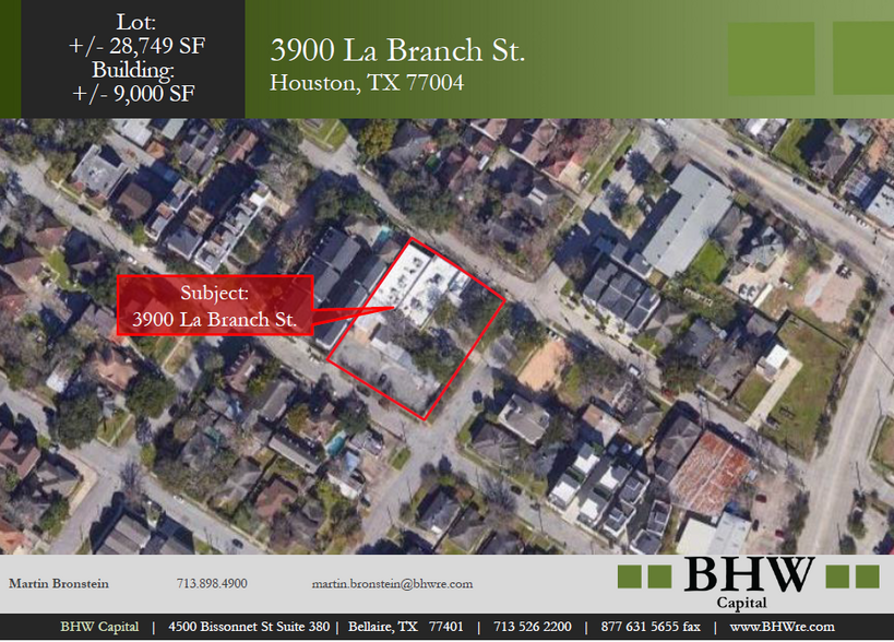 3900 La Branch St, Houston, TX for sale - Other - Image 1 of 1