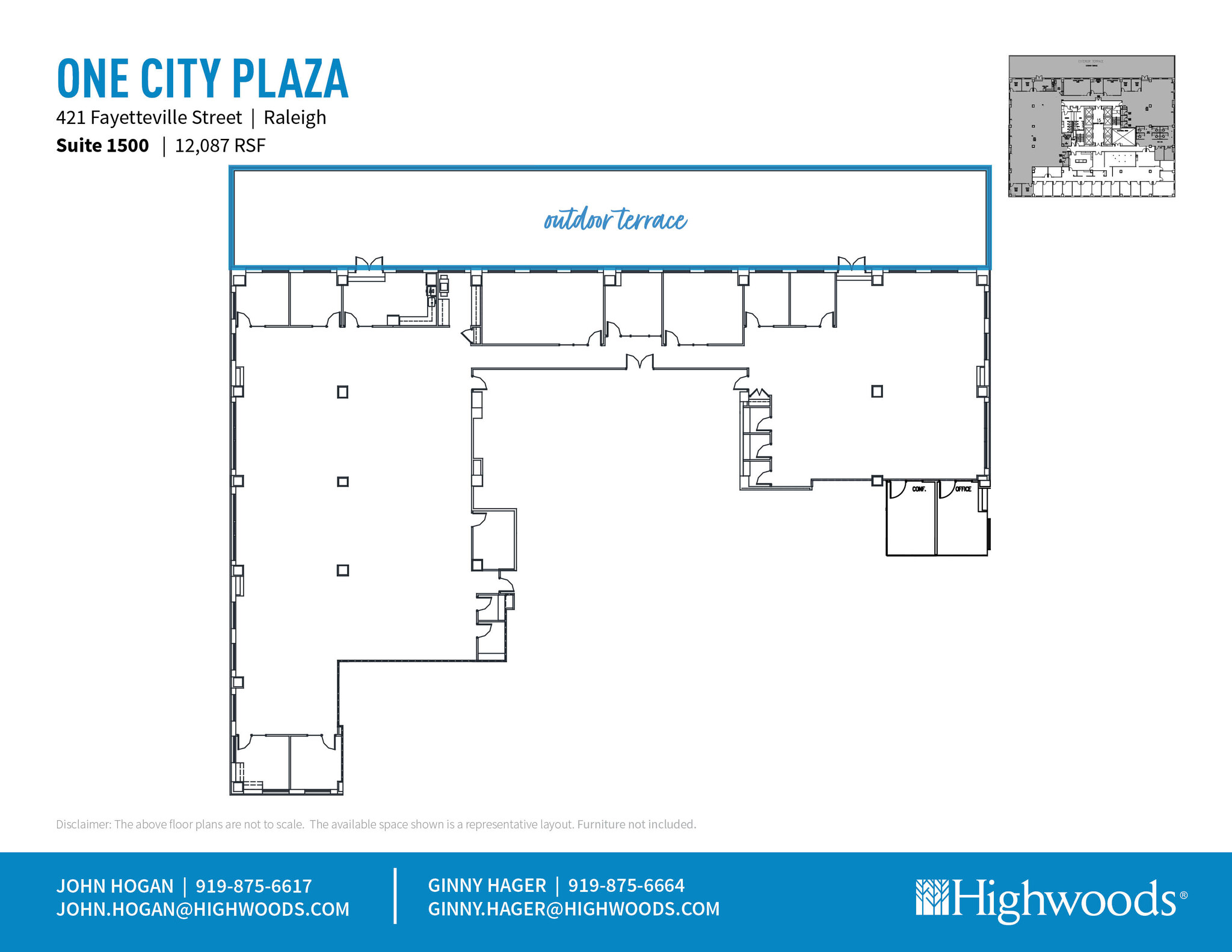 421 Fayetteville St, Raleigh, NC for lease Floor Plan- Image 1 of 2