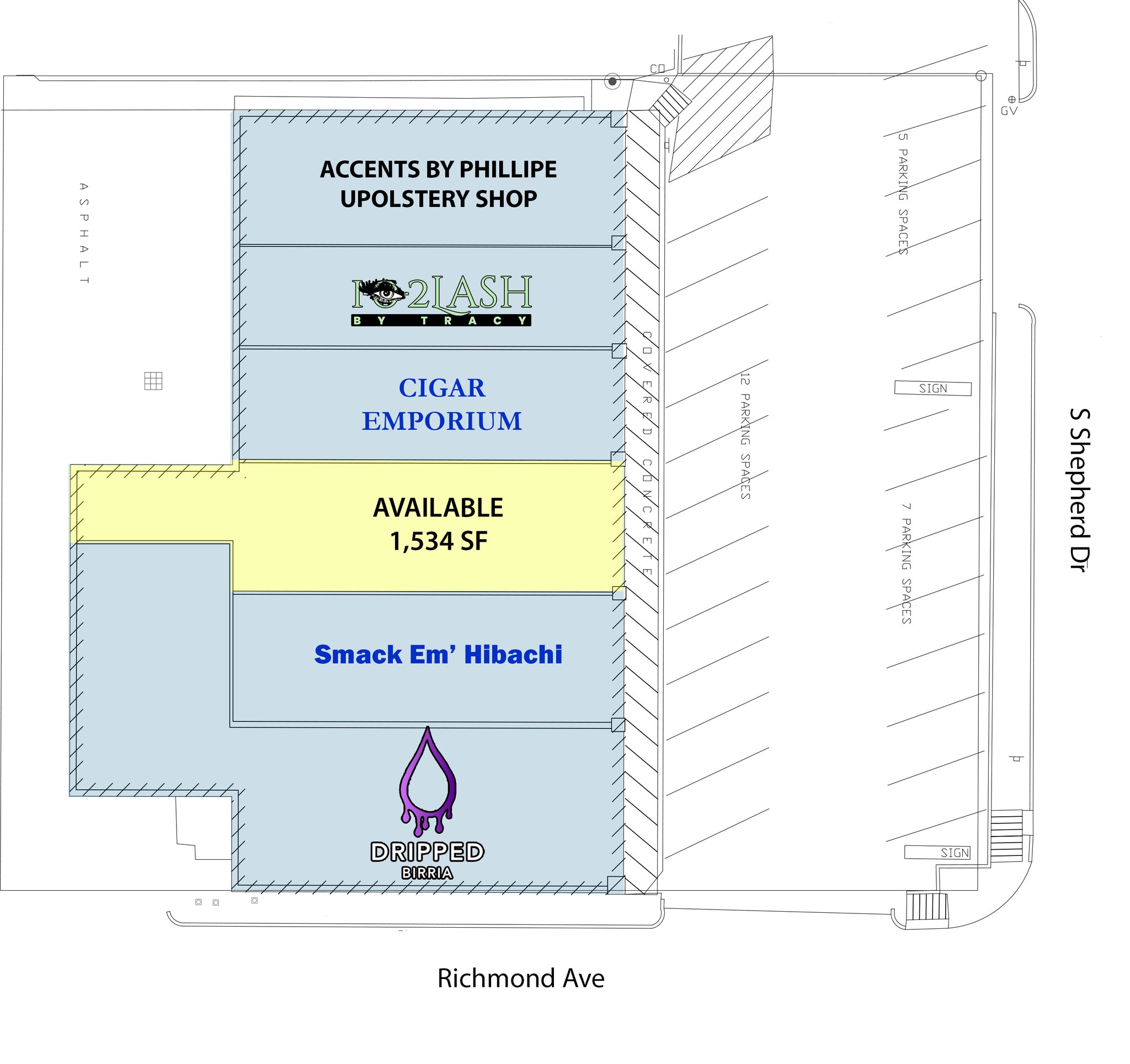 3514-3520 S Shepherd Dr, Houston, TX for lease Site Plan- Image 1 of 1