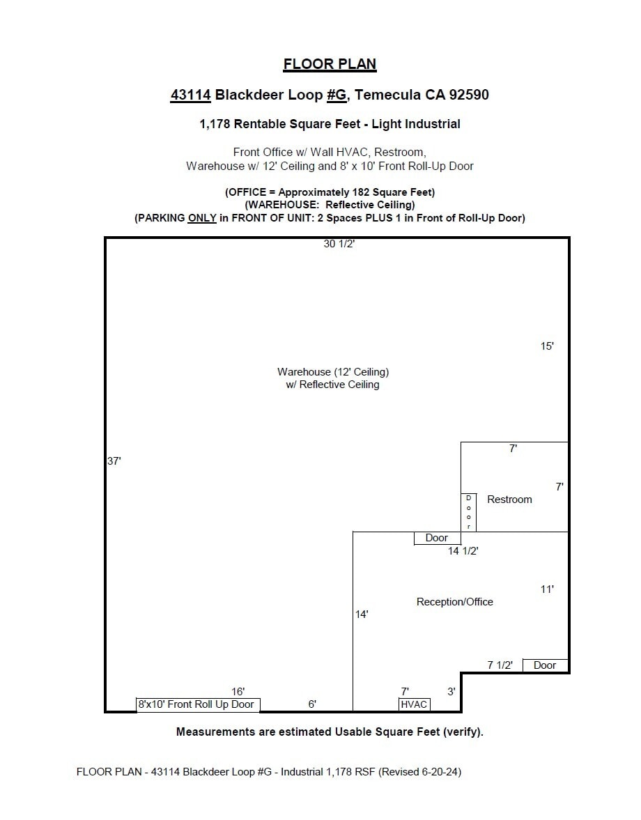 43114 Black Deer Loop, Temecula, CA for lease Floor Plan- Image 1 of 1