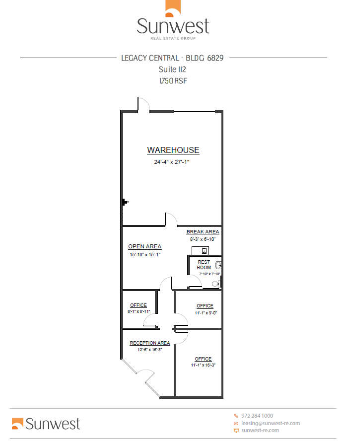 6901 K Ave, Plano, TX for lease Floor Plan- Image 1 of 1