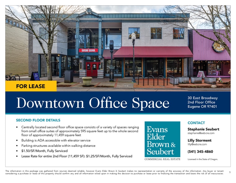 30 E Broadway, Eugene, OR for lease - Building Photo - Image 2 of 56