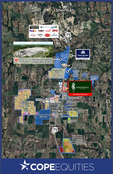 US-75 & Akers Road, Sherman, TX for sale - Aerial - Image 2 of 13