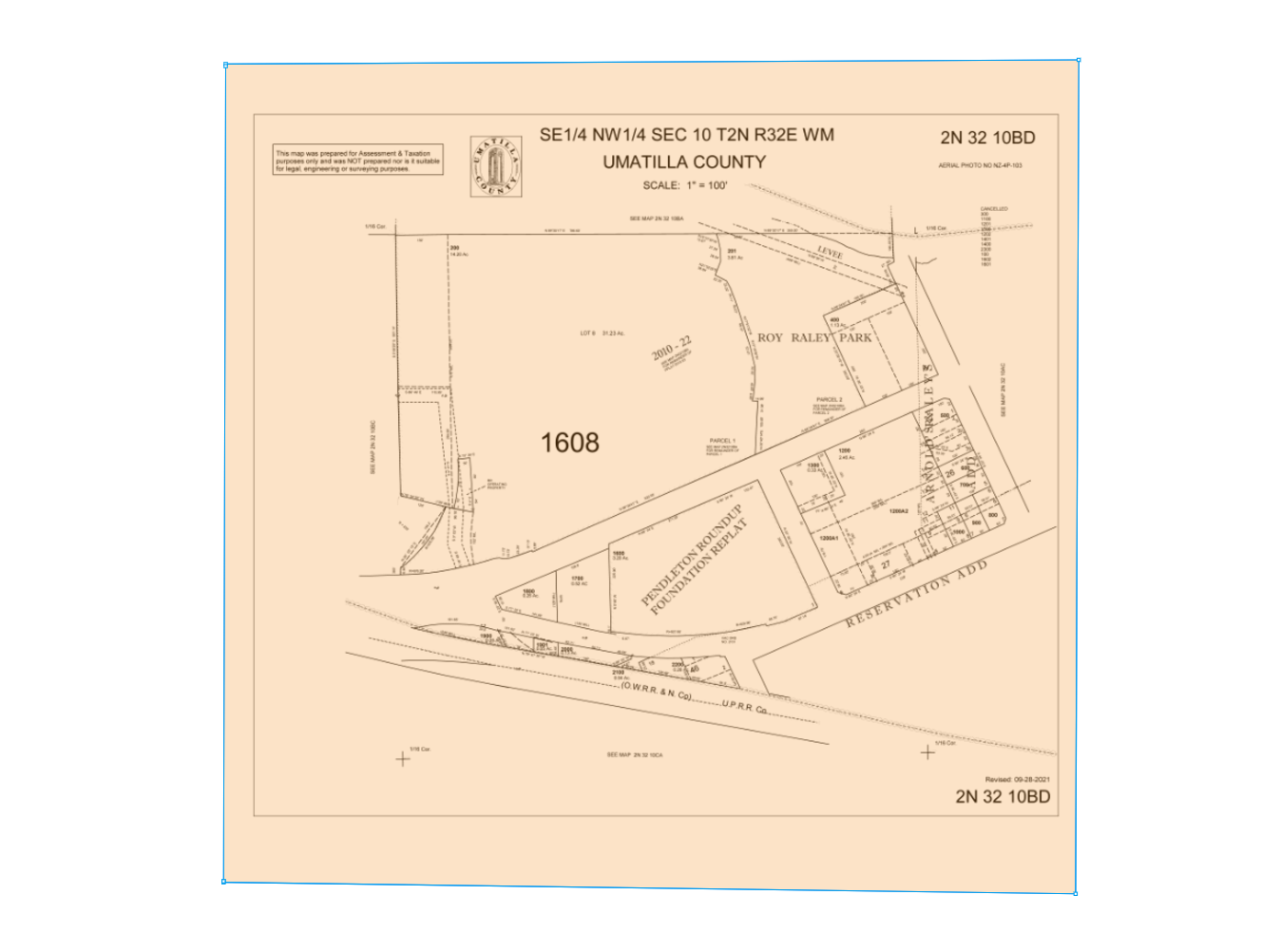 1300 SW Court Ave, Pendleton, OR for sale Plat Map- Image 1 of 1