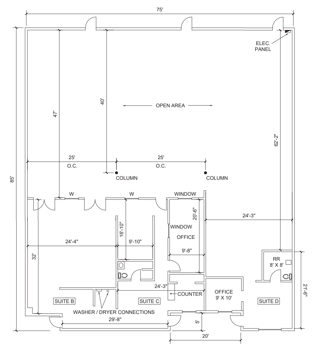 1663 Hickory Dr, Haltom City, TX for lease Floor Plan- Image 1 of 1