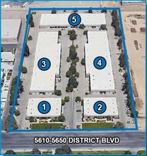 5640 District Blvd, Bakersfield, CA - aerial  map view