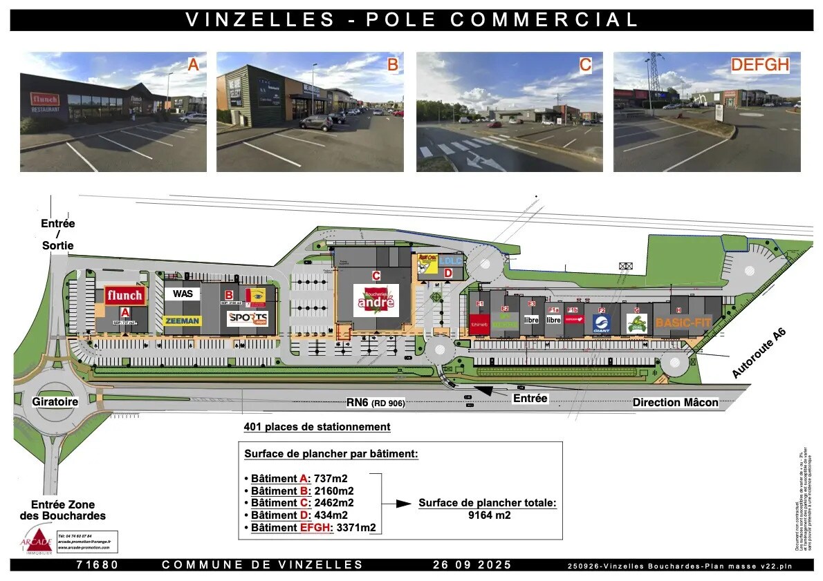 Retail in Vinzelles for lease Site Plan- Image 1 of 2