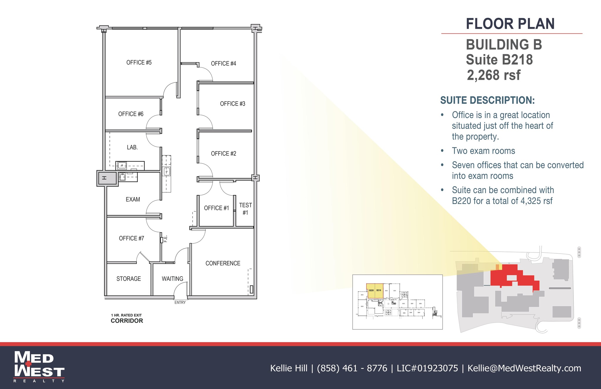 8950 Villa La Jolla Dr, La Jolla, CA for lease Floor Plan- Image 1 of 1