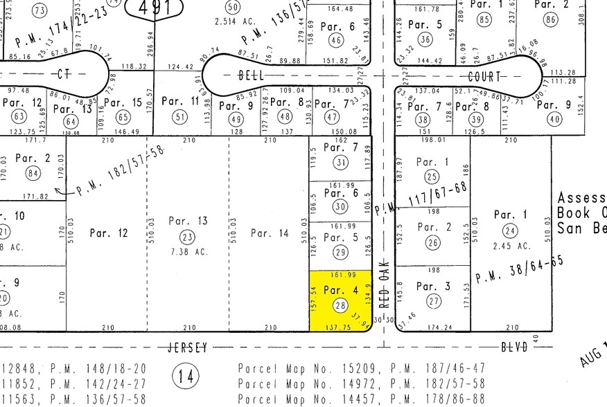 8690 Red Oak St, Rancho Cucamonga, CA for lease - Plat Map - Image 3 of 3