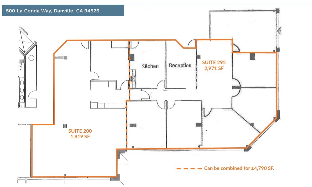 500 La Gonda Way, Danville, CA for lease Floor Plan- Image 1 of 1