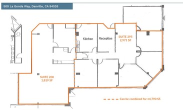 500 La Gonda Way, Danville, CA for lease Floor Plan- Image 1 of 1