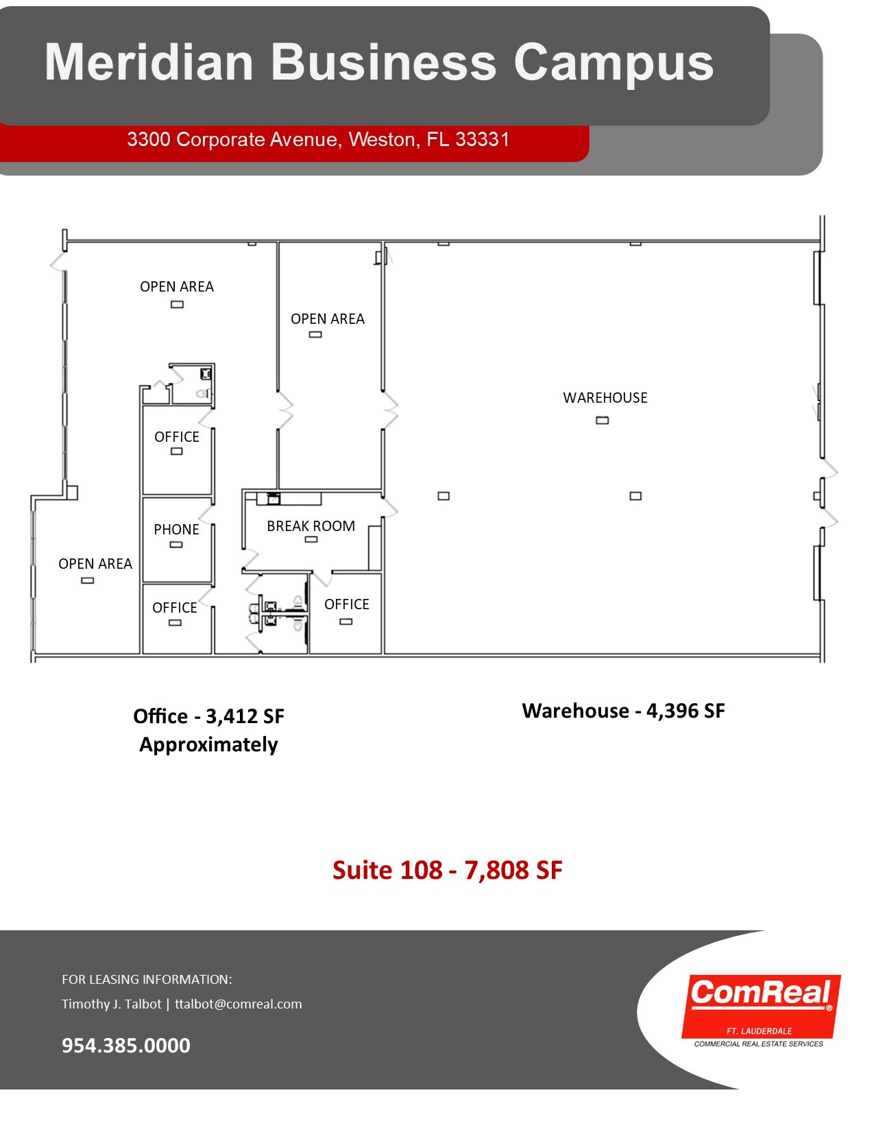 3300 Corporate Ave, Weston, FL for lease Floor Plan- Image 1 of 1