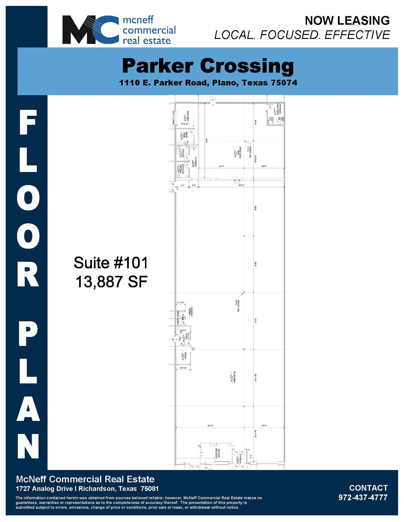 1110 E Parker Rd, Plano, TX for lease Floor Plan- Image 1 of 1