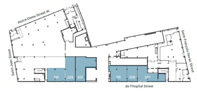 450 Rue Saint-François-Xavier O, Montréal, QC H2Y 0E5 - Unit 227 -  - Floor Plan - Image 1 of 1