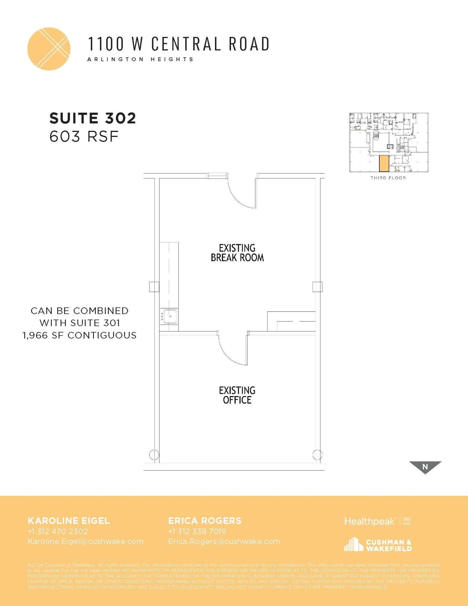 1100 W Central Rd, Arlington Heights, IL for lease Floor Plan- Image 1 of 1