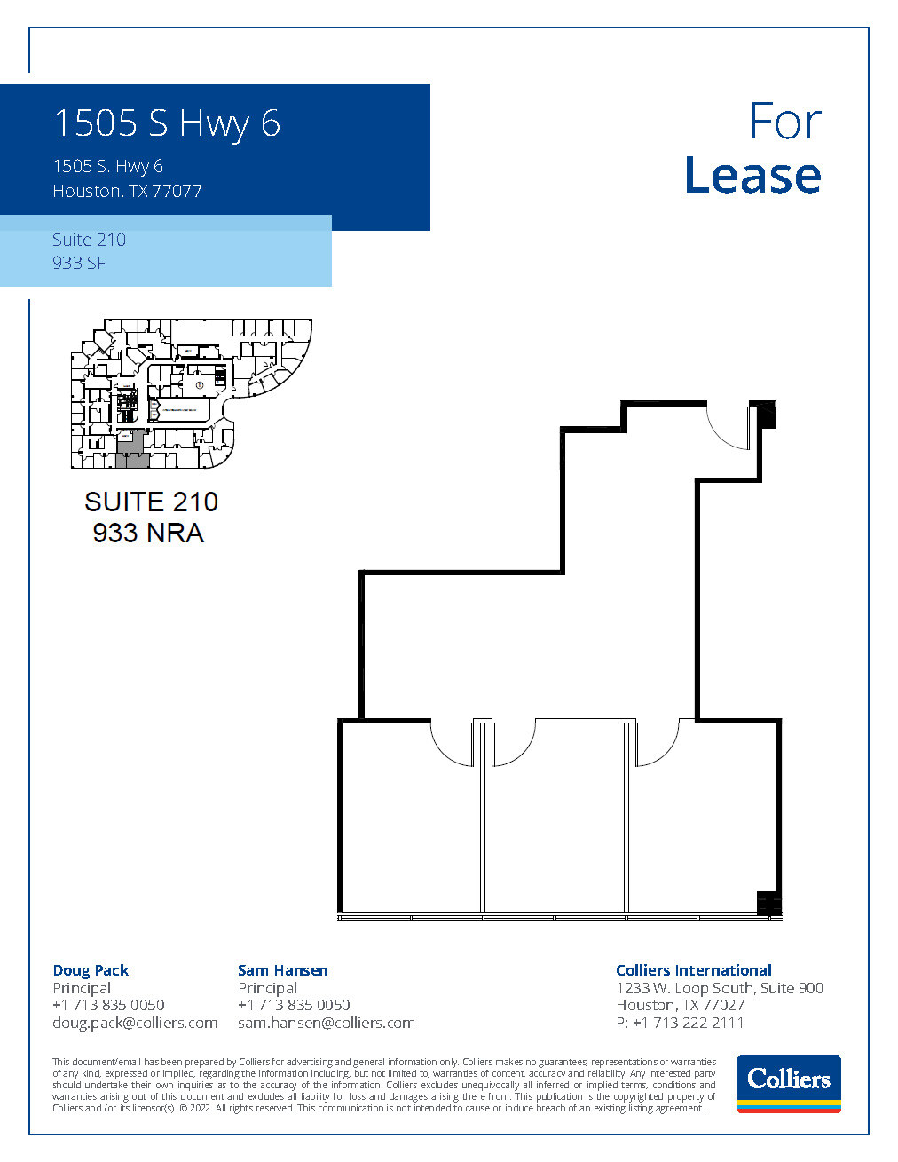 1505 S Hwy 6, Houston, TX for lease Floor Plan- Image 1 of 1