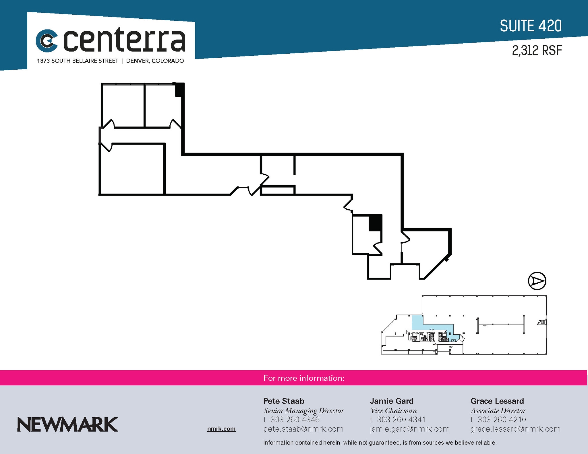 1873 S Bellaire St, Denver, CO for lease Floor Plan- Image 1 of 1