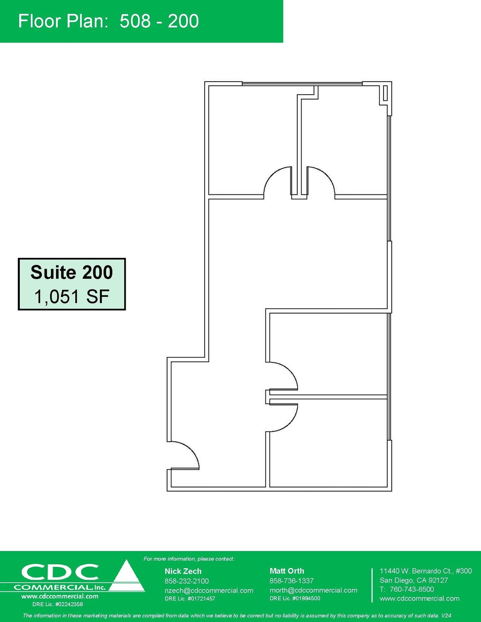 508 W Mission Ave, Escondido, CA for lease Floor Plan- Image 1 of 1