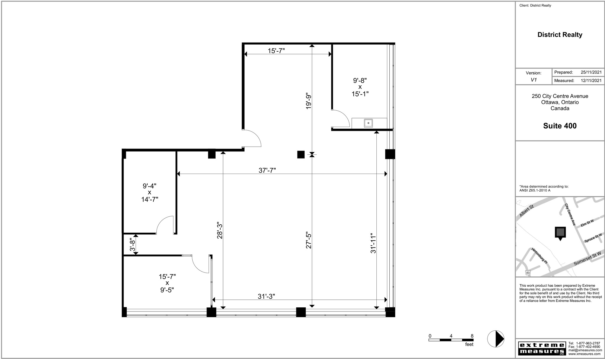 250 City Centre Ave, Ottawa, ON for lease Floor Plan- Image 1 of 2