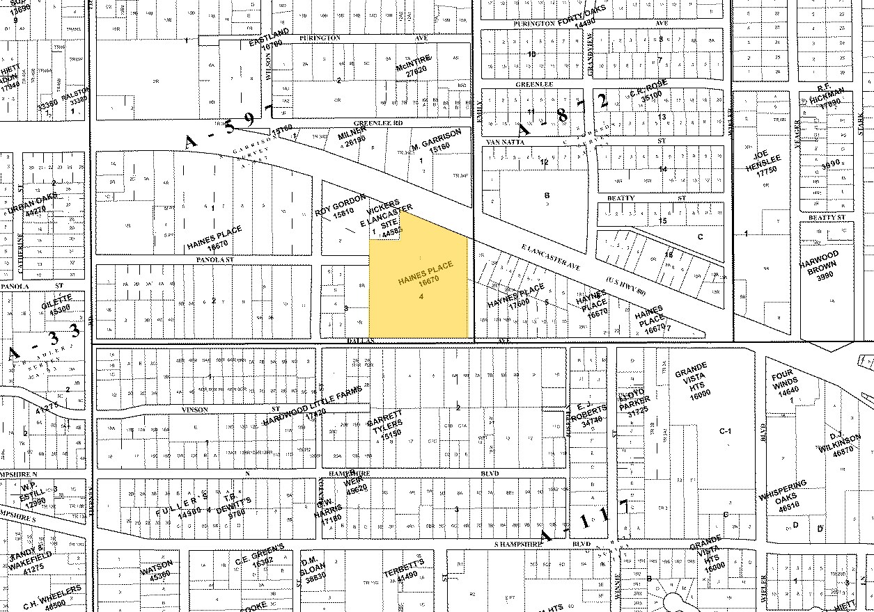 5328 E Lancaster Ave, Fort Worth, TX for sale Plat Map- Image 1 of 1