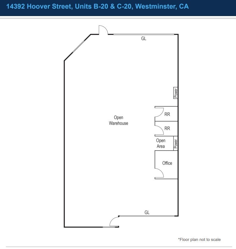 14392 Hoover St, Westminster, CA for lease Floor Plan- Image 1 of 1