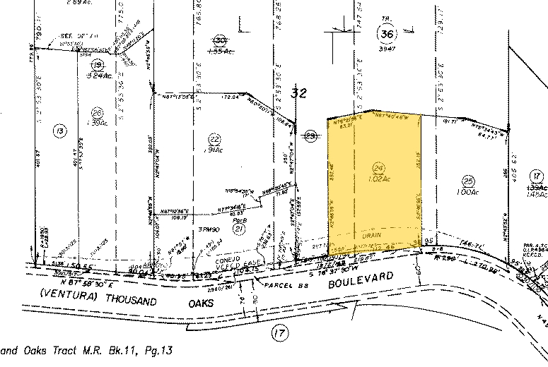 1625 E Thousand Oaks Blvd, Thousand Oaks, CA for lease - Plat Map - Image 2 of 3
