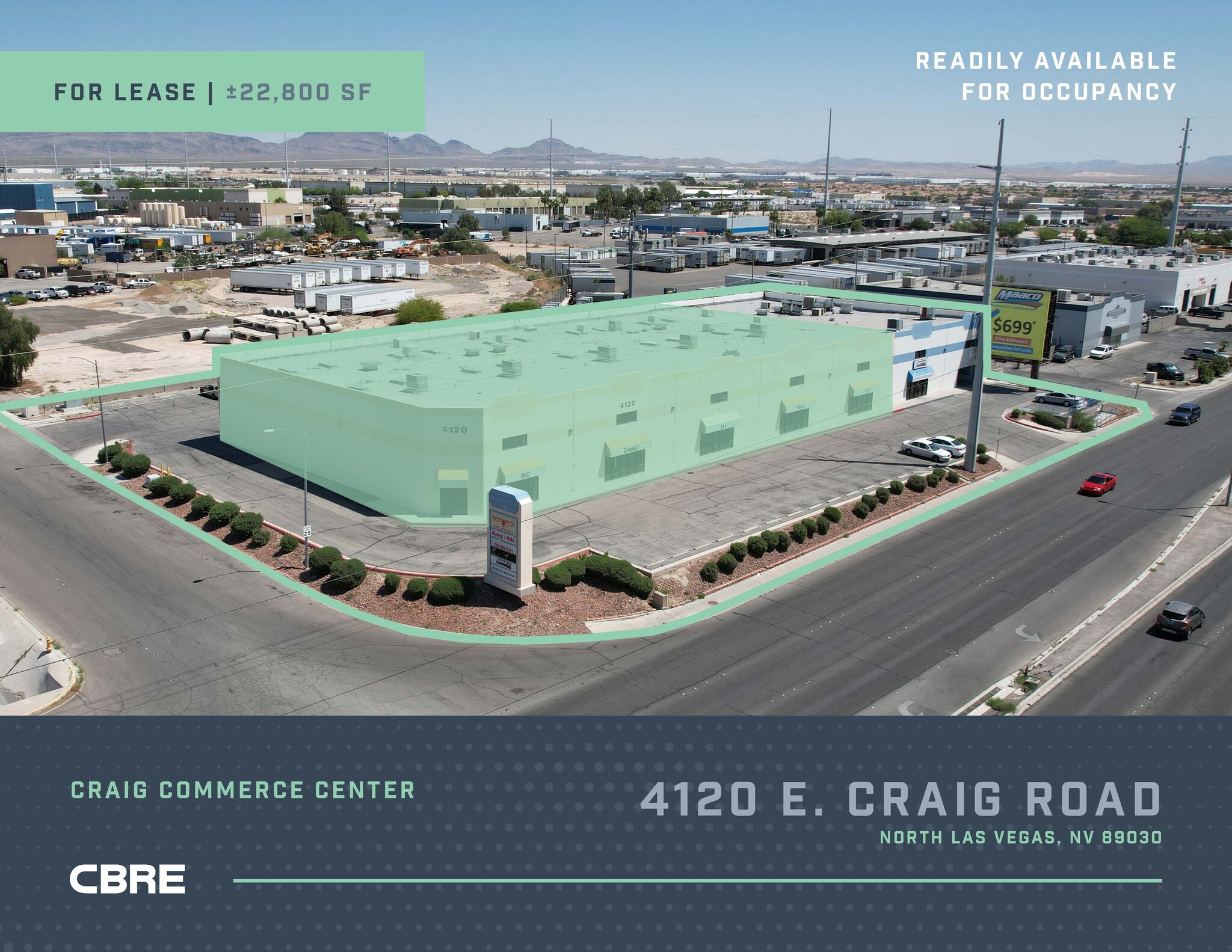 4120 E Craig Rd, North Las Vegas, NV for lease Aerial- Image 1 of 15