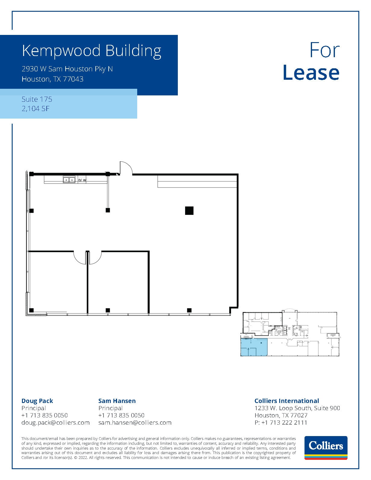2930 W Sam Houston Pkwy N, Houston, TX for lease Floor Plan- Image 1 of 1