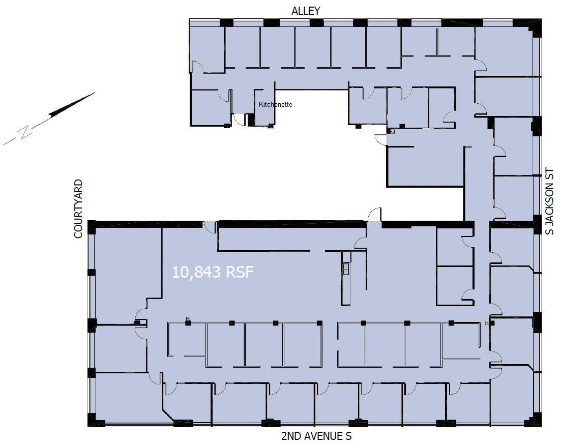 401 2nd Ave S, Seattle, WA for lease Floor Plan- Image 1 of 11