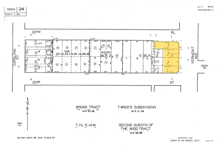 2241 S Vermont Ave, Los Angeles, CA for sale - Plat Map - Image 2 of 9