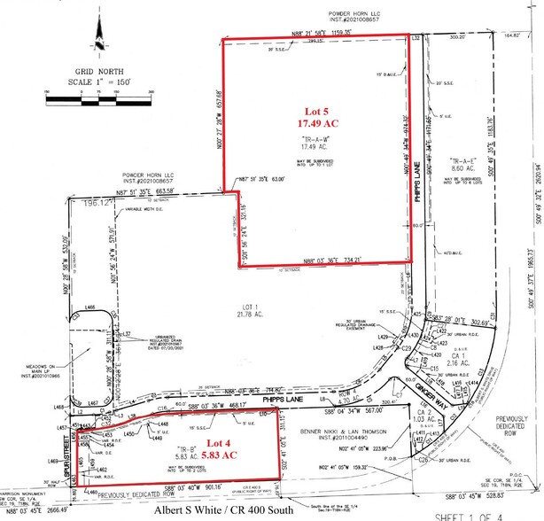 NEC S 650 E, Whitestown, IN for sale - Site Plan - Image 2 of 2