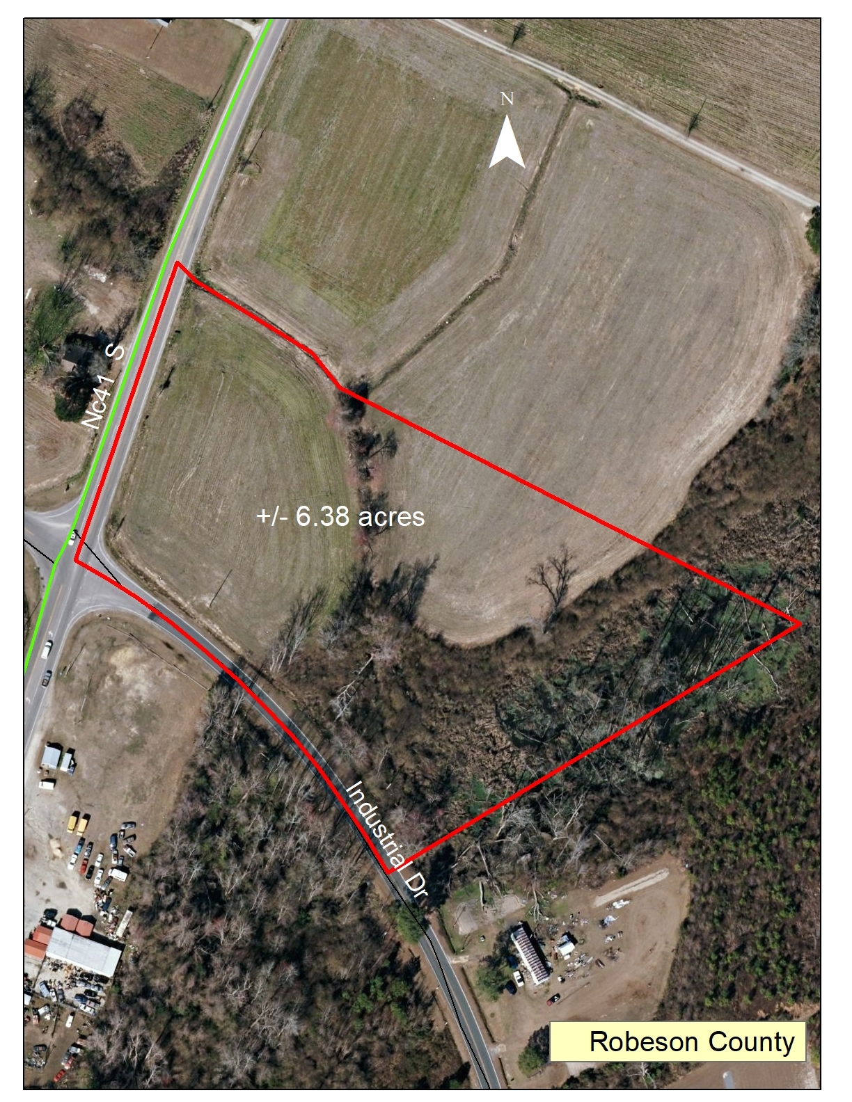 123 Industrial, Fairmont, NC for sale Aerial- Image 1 of 4