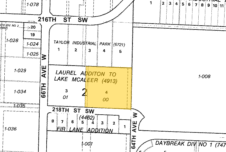 6405 218th St SW, Mountlake Terrace, WA for lease - Plat Map - Image 2 of 13