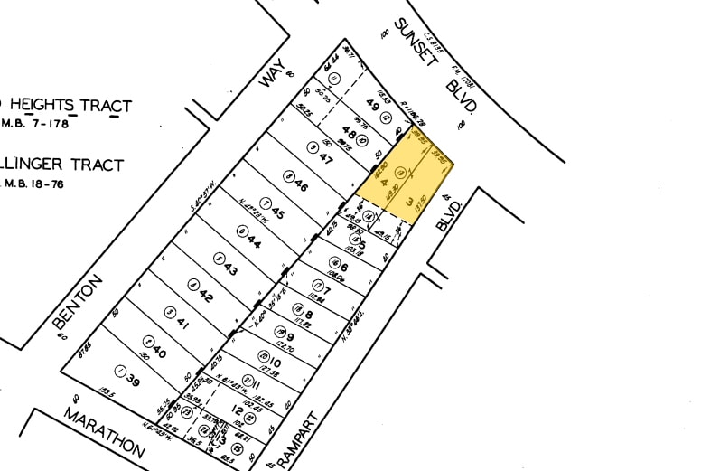 2600-2606 W Sunset Blvd, Los Angeles, CA for lease - Plat Map - Image 2 of 4