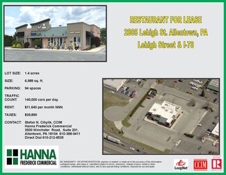 More details for 2805 Lehigh St, Allentown, PA - Retail for Lease