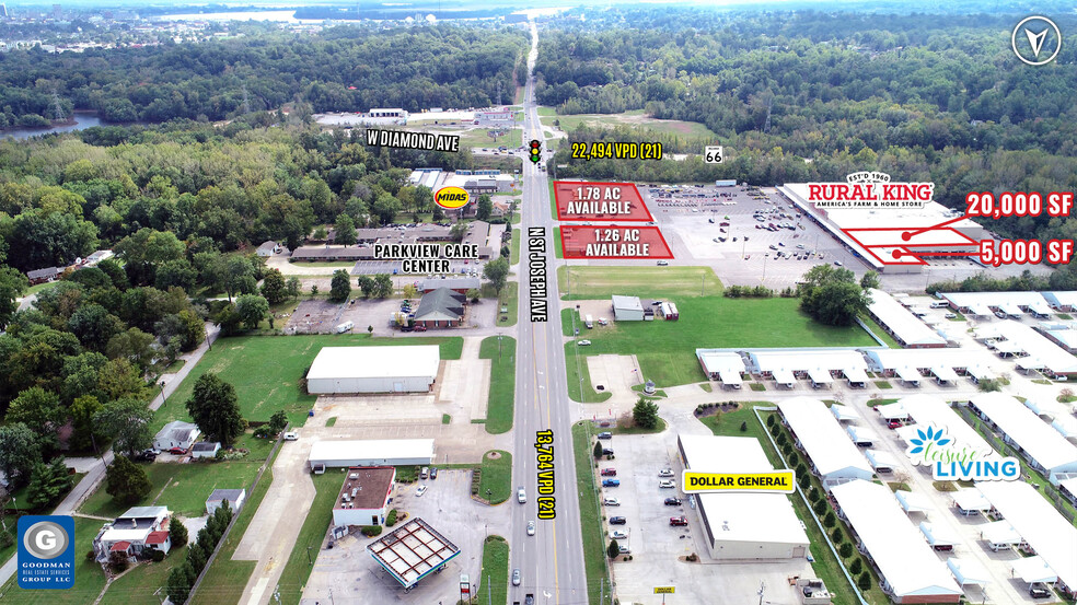 2800 BL St Joseph Ave, Evansville, IN for sale - Aerial - Image 2 of 4