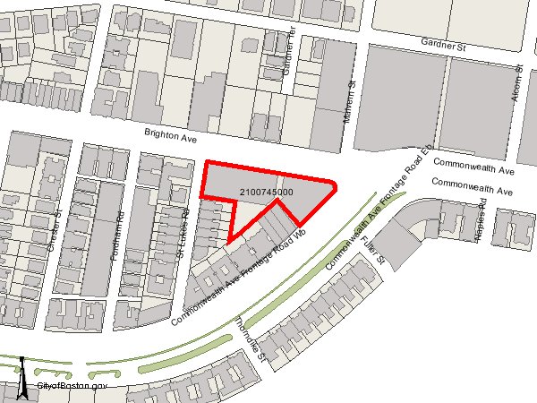1101-1113 Commonwealth Ave, Boston, MA for lease - Plat Map - Image 3 of 10