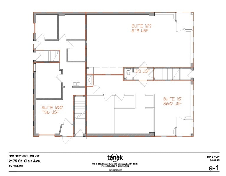 2175 Saint Clair Ave, Saint Paul, MN for lease Floor Plan- Image 1 of 1